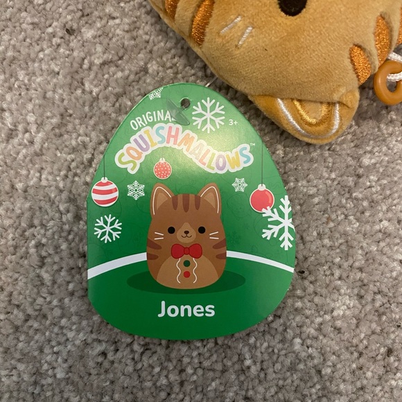 NWT Jones the gingerbread cat Holiday Squishmallow clip - Picture 3 of 5